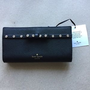 Kate Spade Jeweled Wallet Black